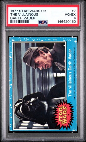 1977 Topps Star Wars #7 The villainous Darth Vader — PSA 4