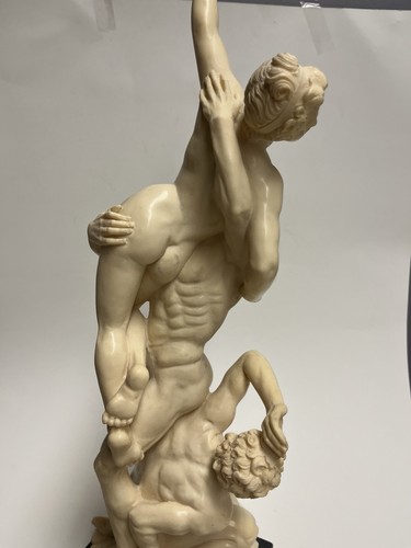 Vintage A.Santini Italy 19'' statue Rape of The Sabine Woman Sculpture signed - Picture 13 of 15