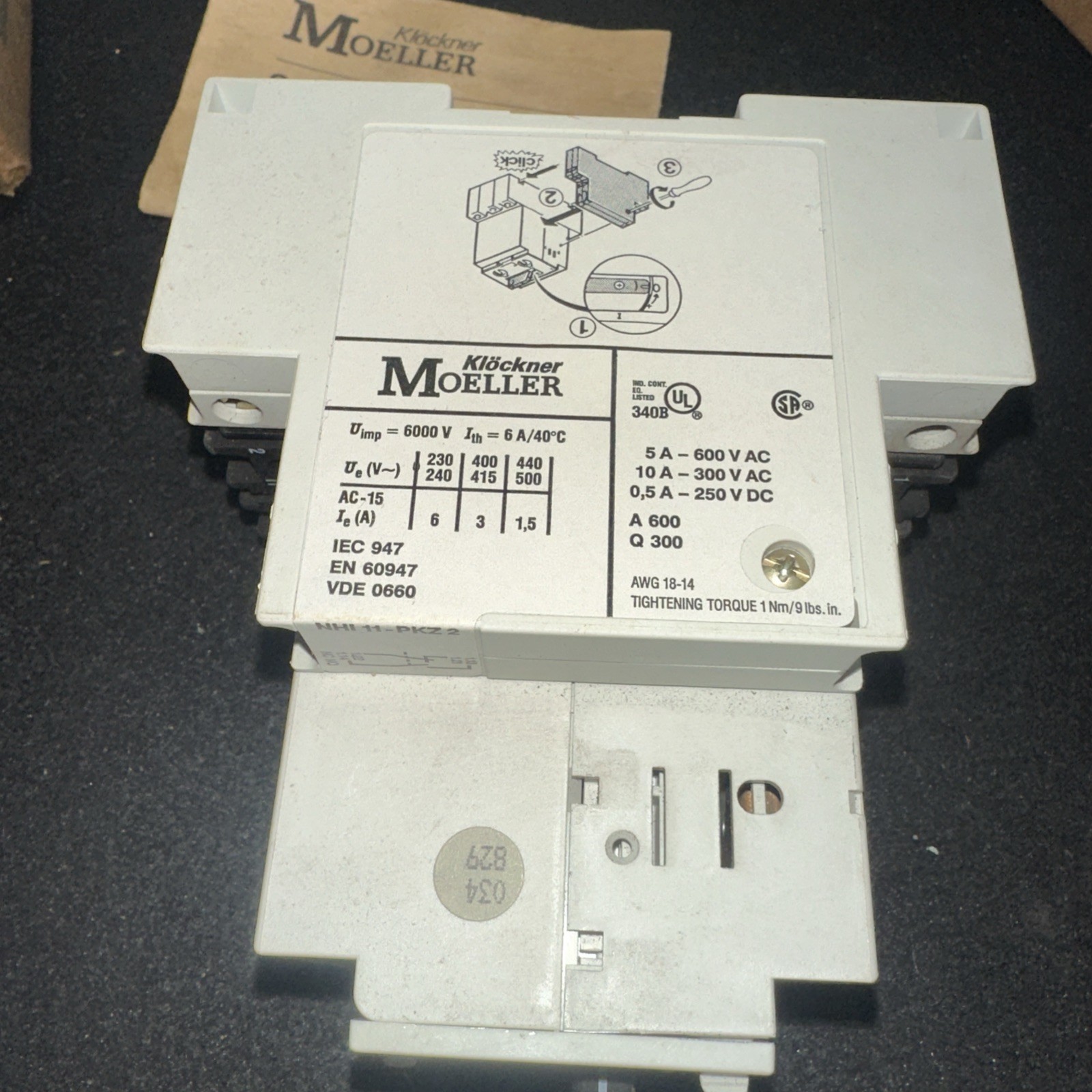 KLOCKNER MOELLER PKZ2/ZM-16 MOTOR PROTECTOR/CIRCUIT BREAKER (st2255)