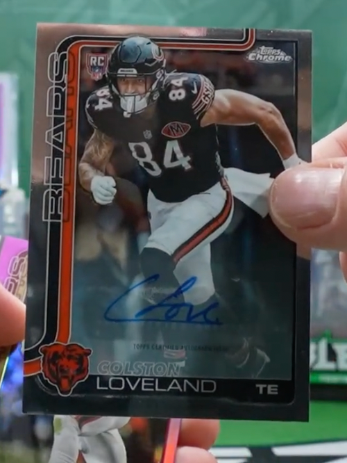 2025 Topps Chrome Football Colston Loveland Auto Variation RC