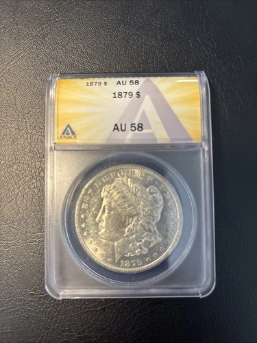 1879 Morgan Silver Dollar ANACS AU58 Beautiful Coin Looks Proof Like