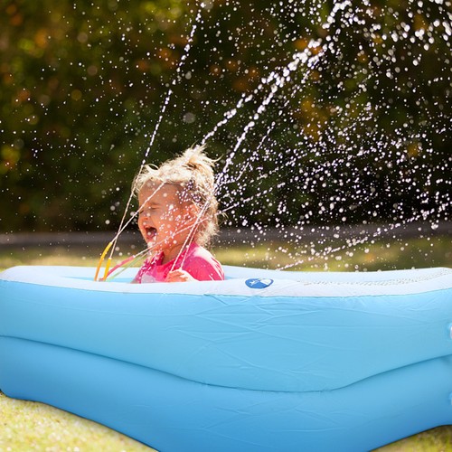 1PC aufblasbare Poolbadewanne Lustige Wassermatratze Rechteck Swimmingpool - Bild 4 von 12