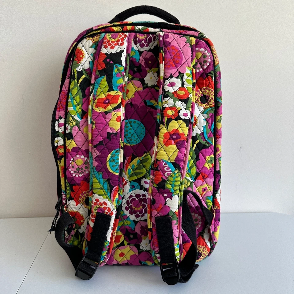 Vera Bradley Va Va Bloom Double Zip Backpack Large Daily Work Campus Book Bag - Image 3 of 4