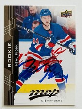 Neal Pionk NY Rangers Autographed 2018-19 Upper Deck MVP Rookie Card #227 COA. rookie card picture