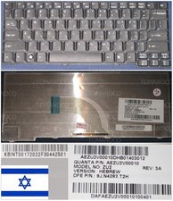Tastiera qwerty Ebraico/Ebraico Acer TM6292 ZU2 KB.INT00.172 9J.N4282.T2H Nero