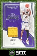 LeBron James 2023-24 Panini Immaculate 34/99 Jersey Los Angeles Lakers #MAT-LBJ
