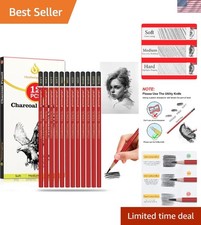Professional Charcoal Pencils Drawing Set -12...
