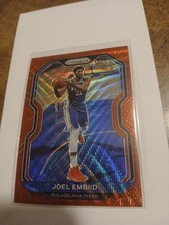 2020-21 Panini Donruss Optic Joel Embiid #20 Red Wave Prizm