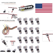 Small Wire Connectors 3 Way 2 Pins 16 Pack Easy Connection for Electrical Use