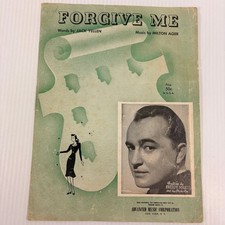 FORGIVE ME Sheet Music Freddy Martin Jack Yellen Milton Ager P/V/G 1927