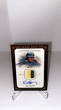 Eric Chavez 2008 UD Masterpieces Captured on Canvas Patch On Card Auto /25