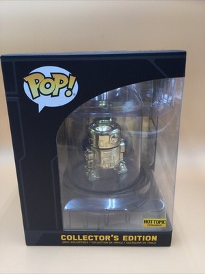 Funko Pop Star Wars Figurine R2-D2 Gold Chrome Collector's Hot Topic Exclusive