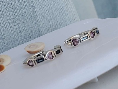 925 Sterling Silber Ringe, Huggies elegante Ohrringe » 