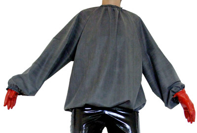 Rubber Tee Top Langarm Unisex Latex Mix T-Shirt Schwarz Sweat Shirt Sauna