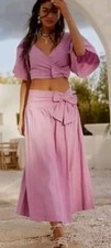Free People Pretty In A Bow 2 pc Endless Summer Collection Pink Rose  (XS)