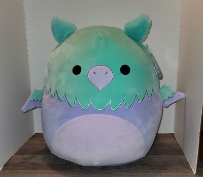 NWT Minerva Squishmallows 16'' Aqua and Purple Griffin Large Plush Great Gift!