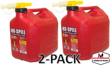 No-Spill 1450 5-Gallon Poly Gas Can CARB Compliant Pro Honda 2-pack 