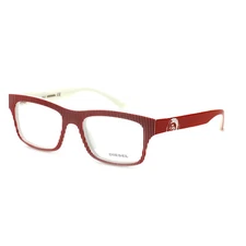 Diesel Women's Red Striped White 52 mm Eyeglasses DL5034-V068-52