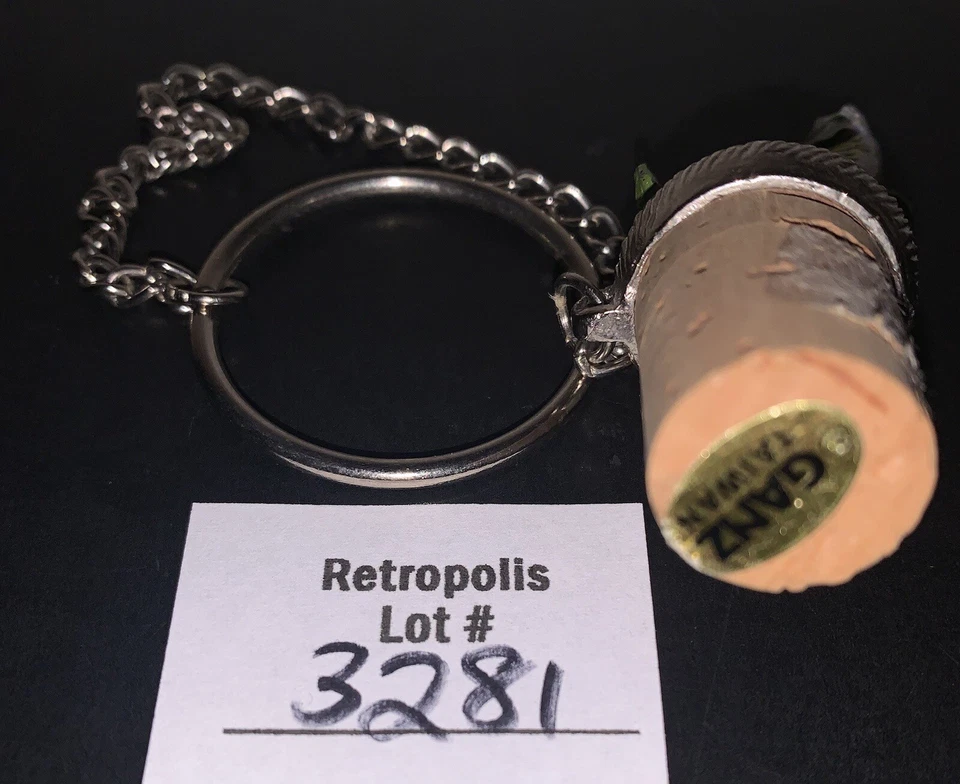 Botella PESCADO Corcho Vino Tapón Pintado Peltre TOTALMENTE Foto 4 de 4