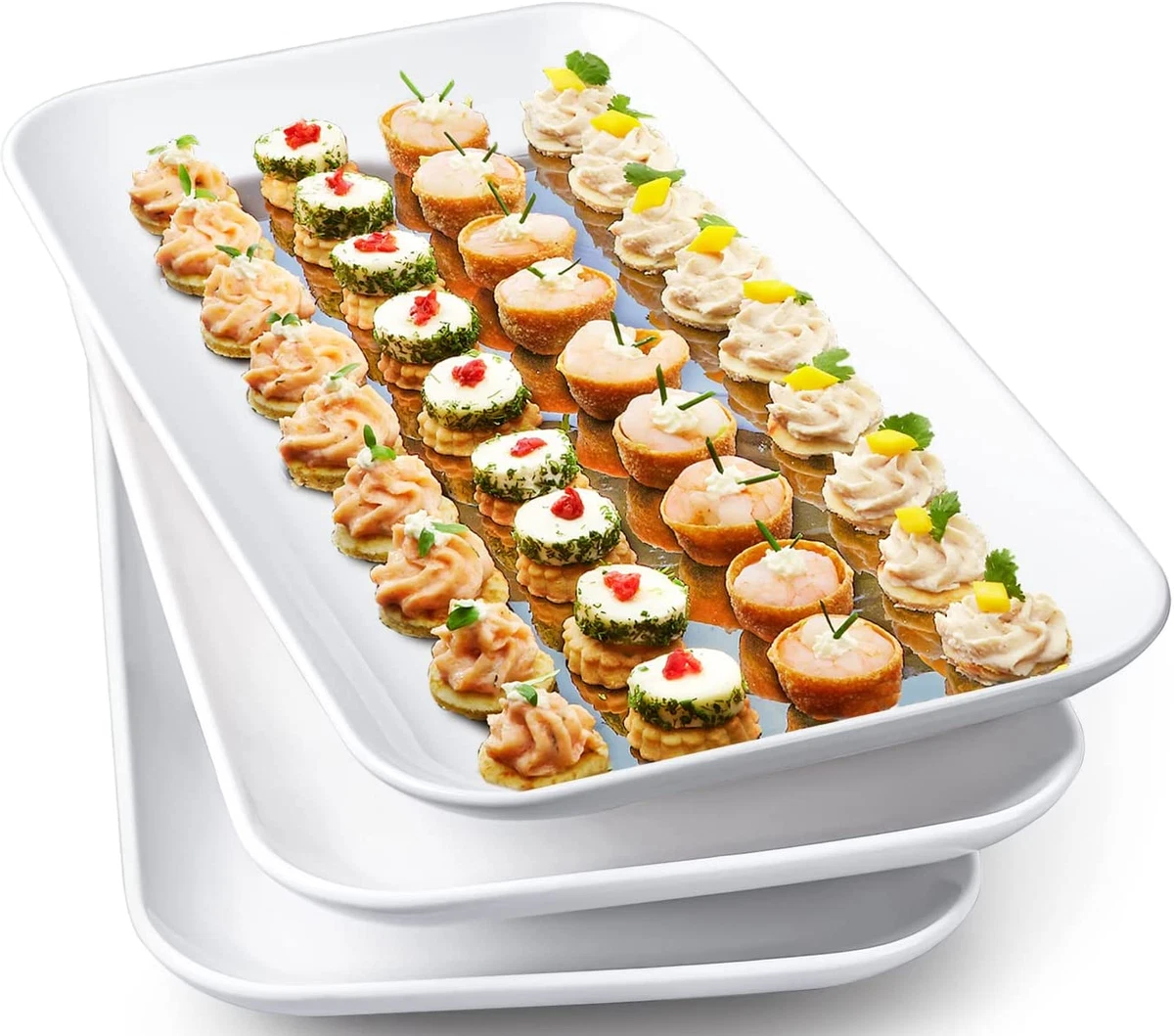 Large white cheap serving tray