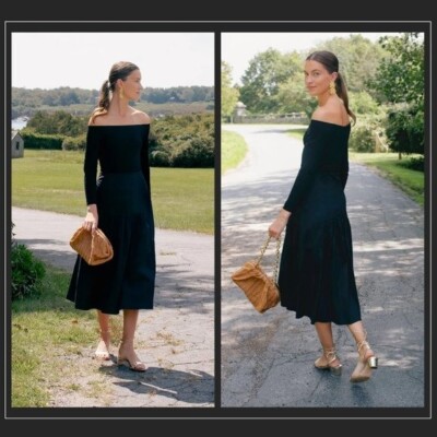 knee length dresses for ladies Black Catalina Dress main image 1