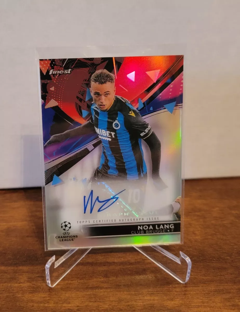 NOA LANG AUTO 2021-22 Topps Finest UEFA Champions League # BA-NL CLUB BRUGGE