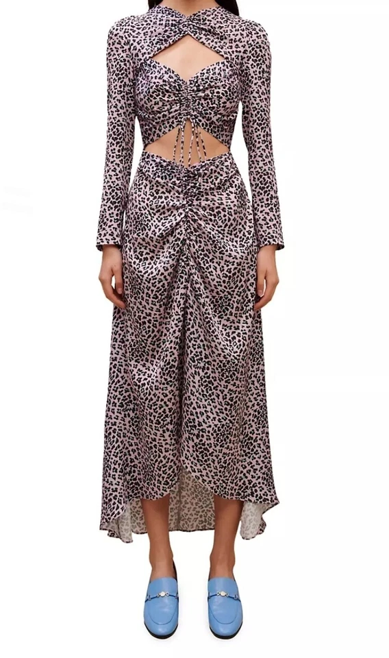 Maje Rave Pink Leopard Dress