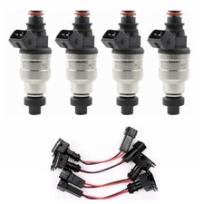 4 Pcs Set Fuel Injectors For Evo 3 4 5 6 7 8 9 Rx-7 4g63t High Impedance New 4 Pcs Set Fuel Injectors For Evo 3 4 5 6 7 8 9 Rx-7 4g63t High Impedance New