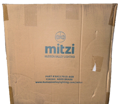 MITZI HUDSON VALLEY LIGHTING Tessa 1-Light Aged Brass Small Pendant - Picture 5 of 5