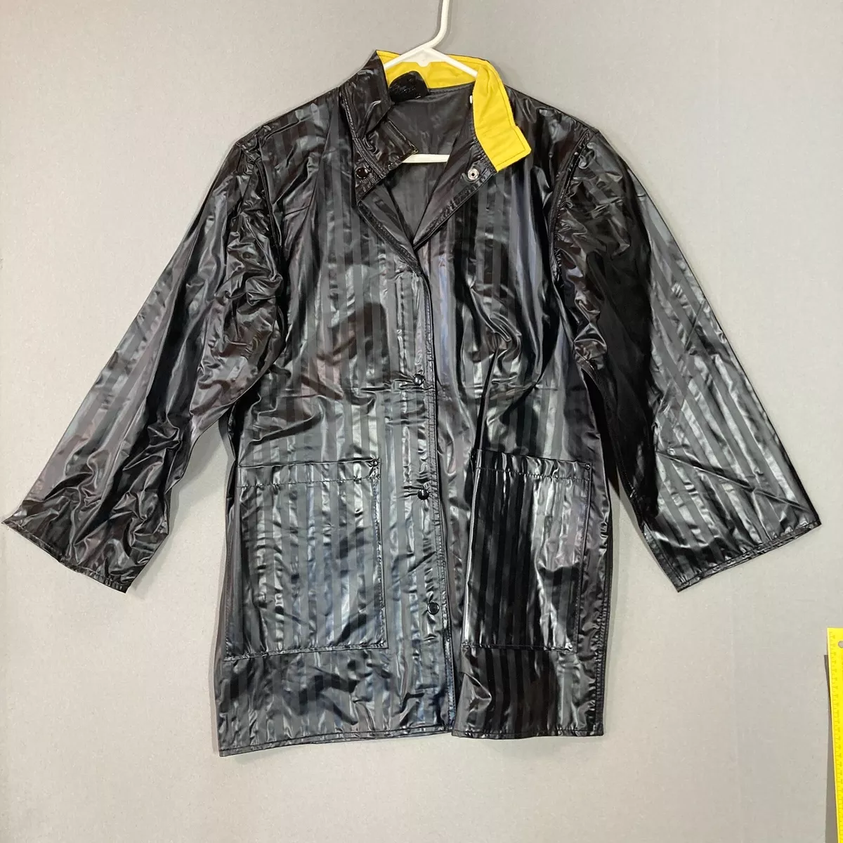 Striped store rain jacket