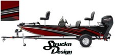 Boat Wrap Modern Maroon White Stripes Abstract Bass Decal Graphic Kit Fish Vinyl Boat Wrap Modern Maroon White Stripes Abstract Bass Decal Graphic Kit Fish Vinyl