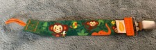 Monkey Pacifier Clip - Ulubulu Monkey Binky Clip works with all paci types