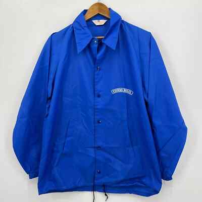 Chivas Regal Whisky Windbreaker Jacket Men's M Blue Button Snap Vtg New NOS