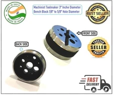 Machinist Toolmaker 3" Inch Diameter Bench Block 1/8" to 5/8" Holes-USA STOCK