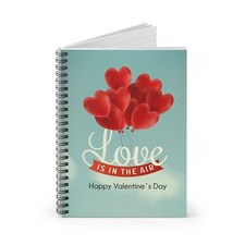 Happy Valentines Day Love Is In The Air Spiral Valentine Notebook Gifts For Her