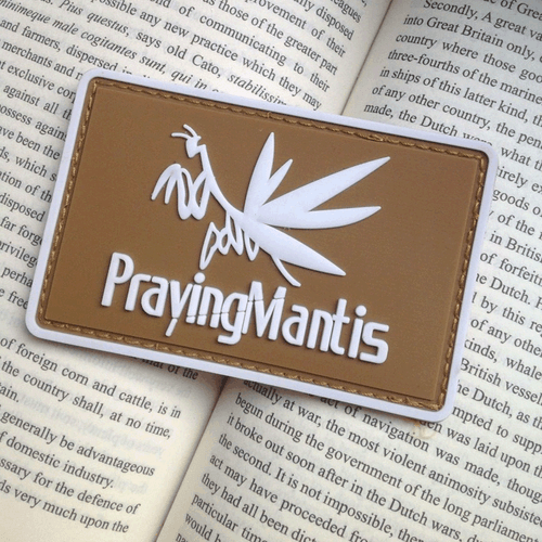 2Pcs 3D PVC Praying Mantis Tactical Militay Rubber Hook Loop Patch Badge Desert - Picture 1 of 3