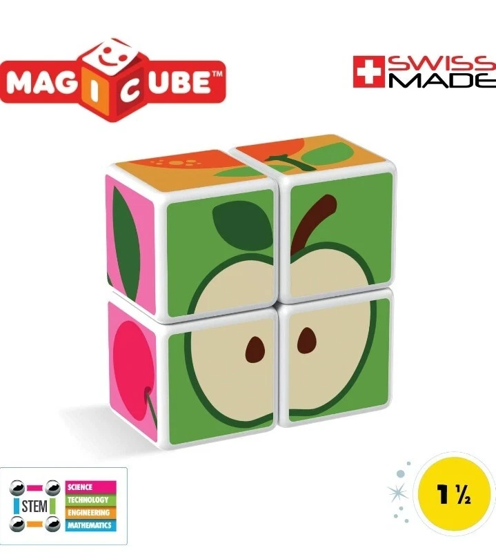 Geomag Magicube Fruit Magnetic Baby Toddler Toy Magnetic Cubes  ages 1-1/2+ NEW - Image 4 of 4