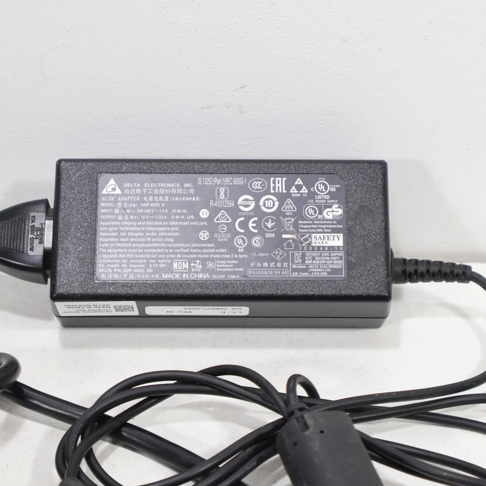 Зарядное устройство переменного тока адаптер питания и шнур для ноутбука Dell Delta 12 В 3,33 А ADP-40DD B - Изображение 2 из 4