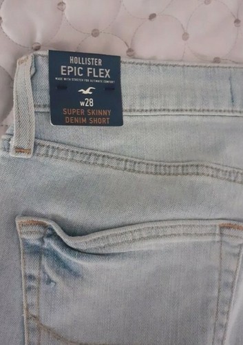 Mens Hollister Skinny Denim Shorts Size 28 - Picture 5 of 6