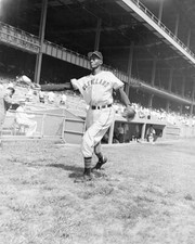 Satchel Paige Of Cleveland Warming Up OLD BASEBALL PHOTO