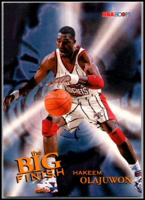 1996 Hoops #180 Hakeem Olajuwon - Big Finish  HOF FREE SHIPPING!