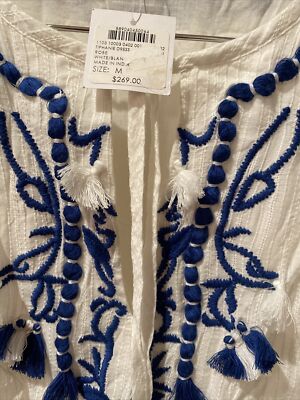 white christmas dresses Women Size 6 Club Monaco Navy Embroidered Dress main image 0