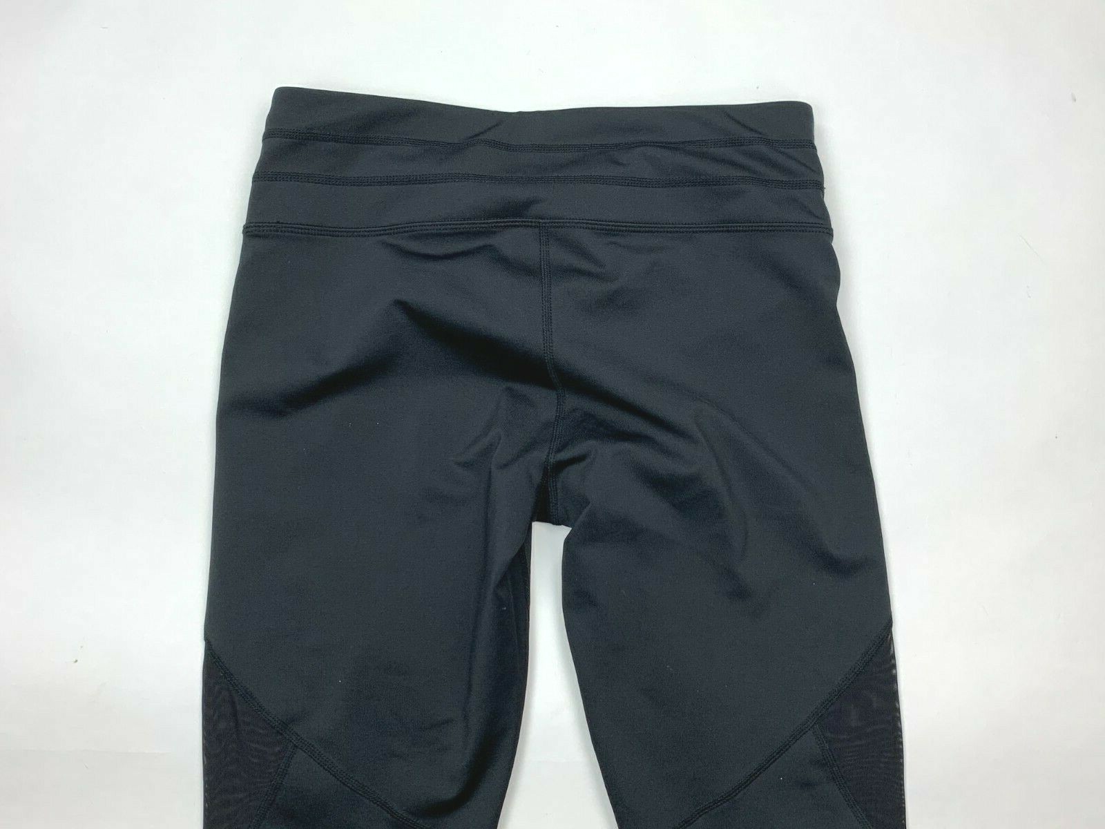 Athleta Sonar Capri Legging Solid Black Mesh Draw… - image 4