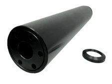 9MM 1/2X28 TPI Barrel Extension Linear Comp Solid Aluminum Tube + Crush Washer