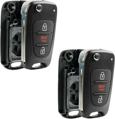 Fits 2012-2014 Kia Rio / 2010-2013 Kia Soul Flip Key Fob Remote Case Shell (NYOS