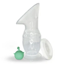 Manual Breast Pump Portable 4oz Lid And Stopper Silicone
