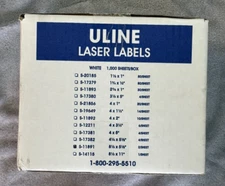 Uline S-11891 Laser Label 8-1/2 X 5-1/2 (2/page) Full Box  2,000 Labels / Sealed