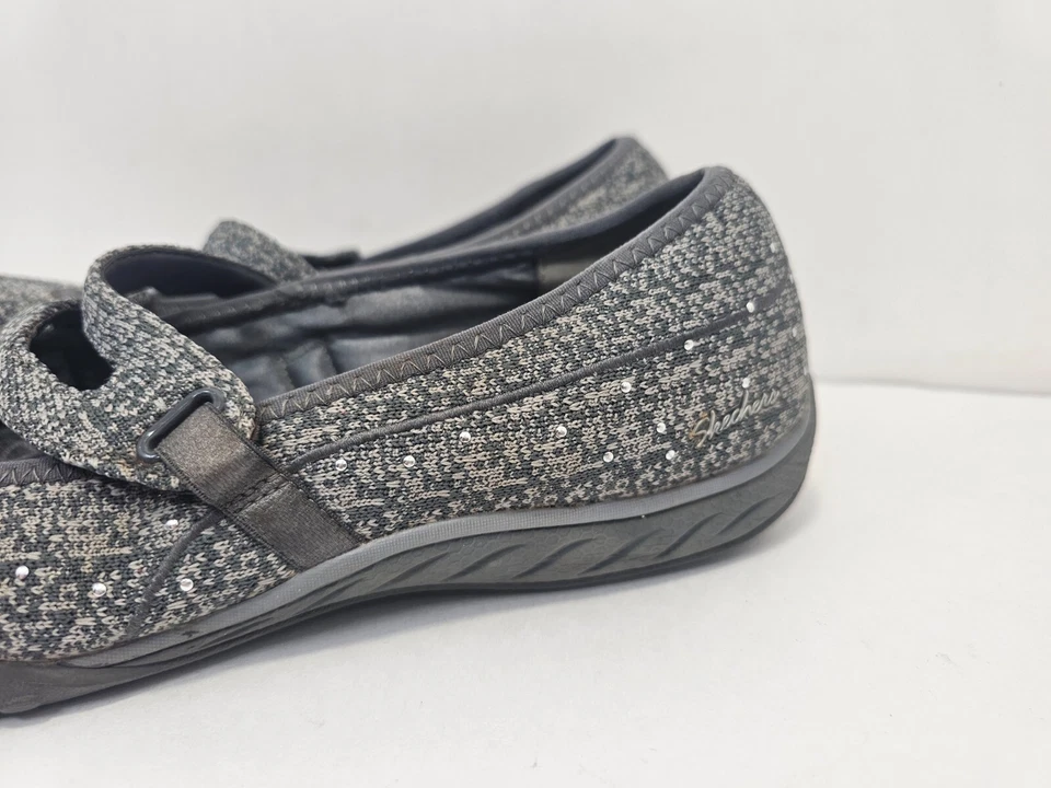 Skechers Breathe Easy Lucky Lady Gray Shoes Women Sz 10 Comfort Mary Jane 23090 - Image 2 of 4