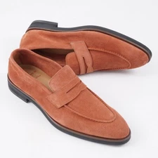 di Bianco 'Amato' Unlined Cashmere Calf Suede Loafers 11.5 (Eu 44.5) Shoes NIB