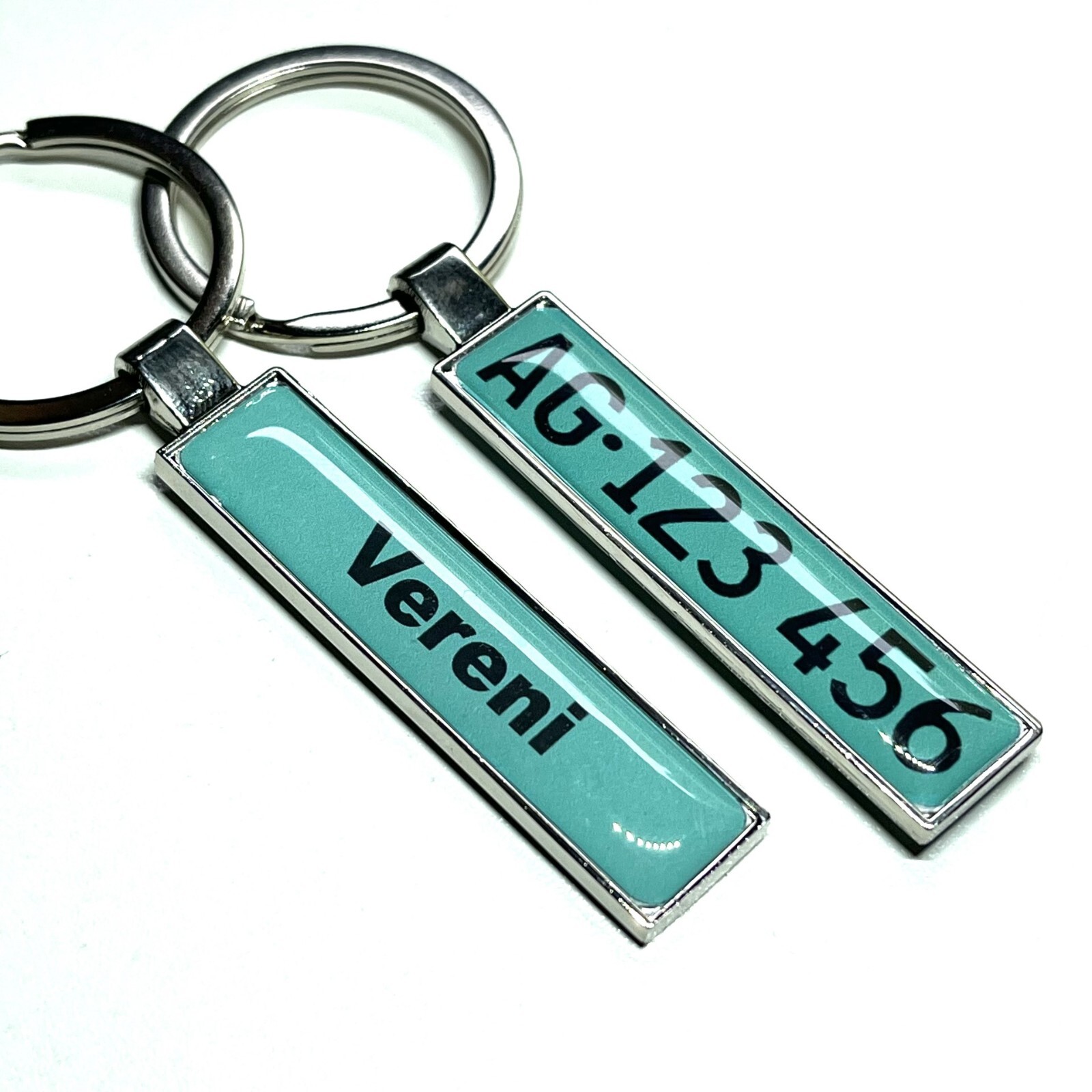 WORKIRAN Personalisierter Schlüsselanhänger - Nummernschild Design Mit Gravur